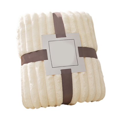 Fleece Throw Blanket, Extra Soft Lightweight Blanket with Strip, Plush Fuzzy Cozy Blankets and Throws for Couch, Bed, Sofa Cozy, Warm and Breathable